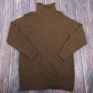 Wilfred Brown Mock Neck Long Sleeve Cozy Knit Sweater Dress Women's Size S